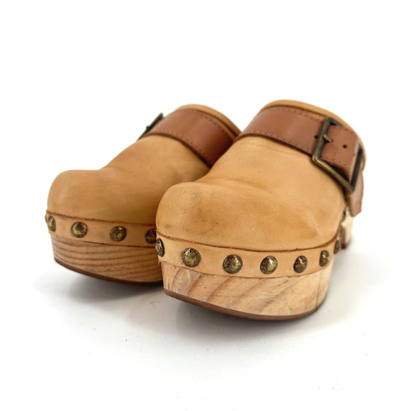 Free People Womens Culver City Leather Platform Clogs Size 37/US 6.5 Boho Hippie - Picture 3 of 10